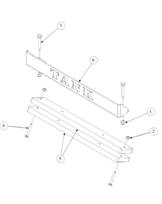 Rear Bumper Diagram and Parts List for M54-KW 53CB5DBW750-23HP-OHV Cub Cadet Lawn Tractor
